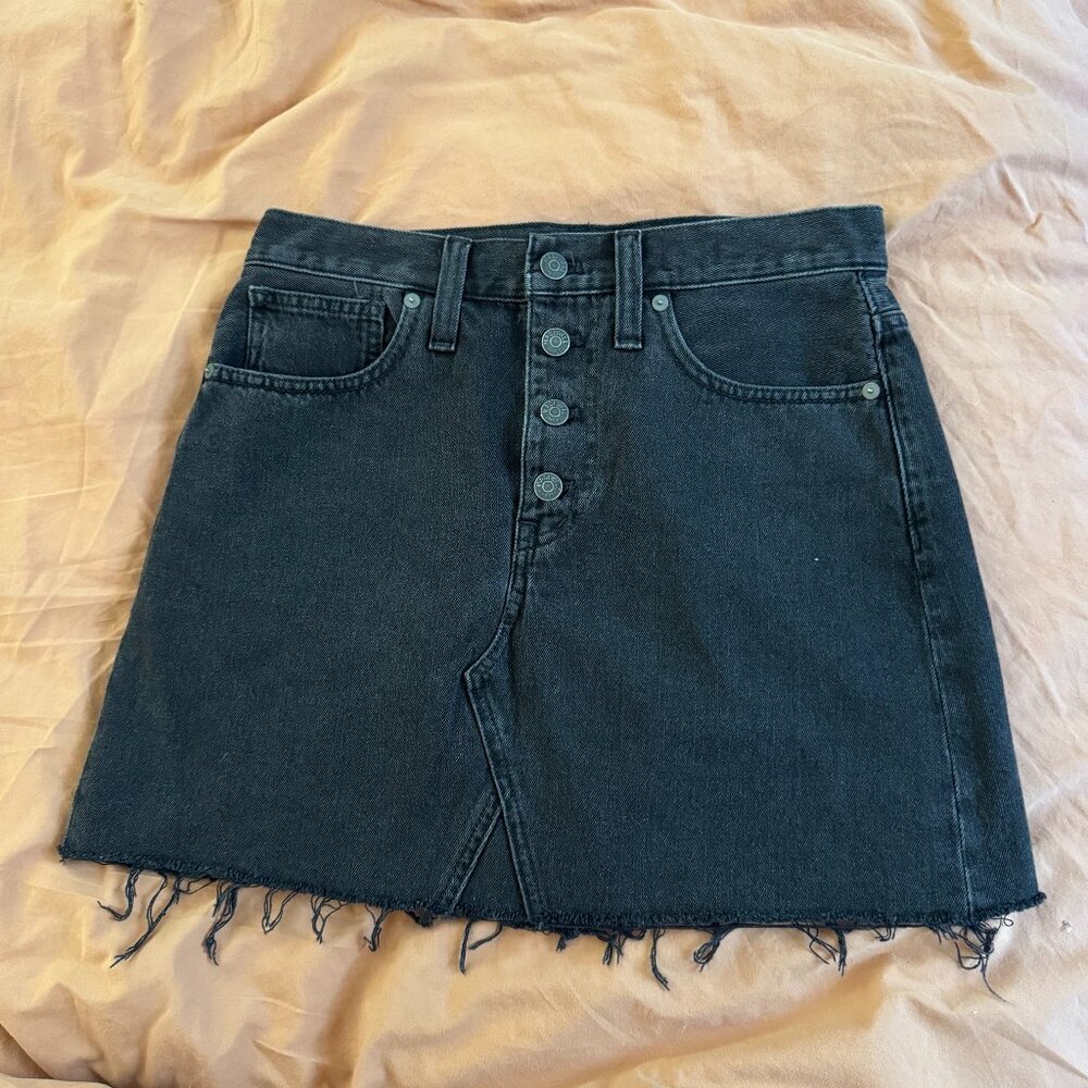 Madewell Black Denim Skirt